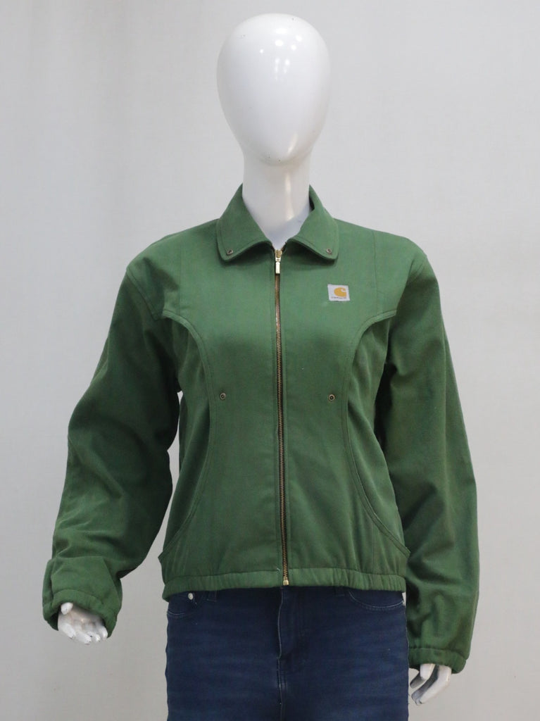 CR2221 UPCYCLED CARHARTT FITTED WORKWEAR ZIP JACKET