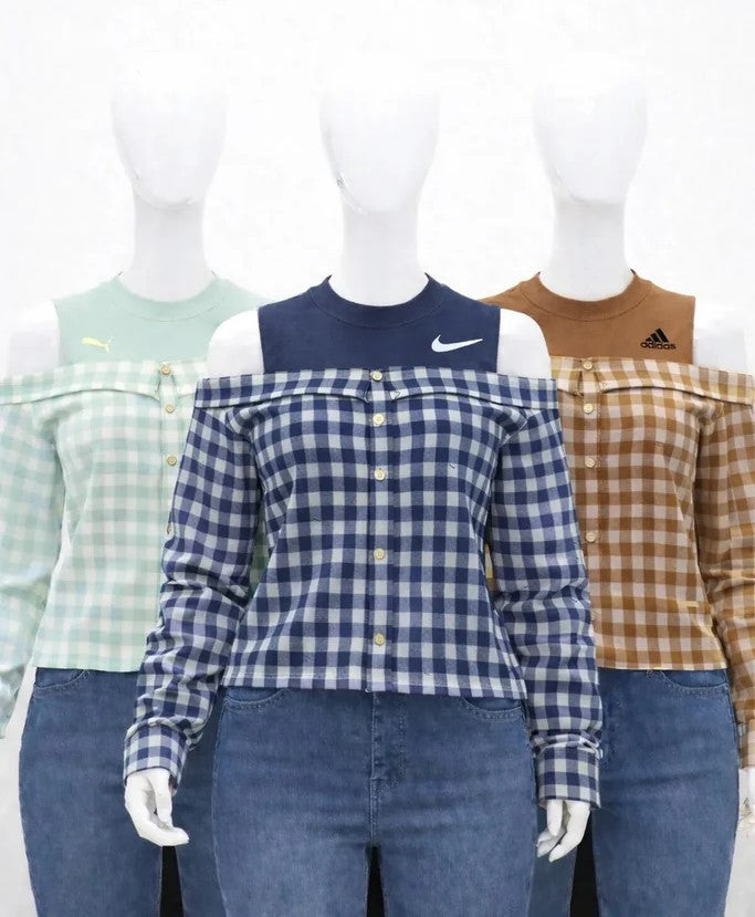 CR1263 Rework Off-Shoulder Shirt Top