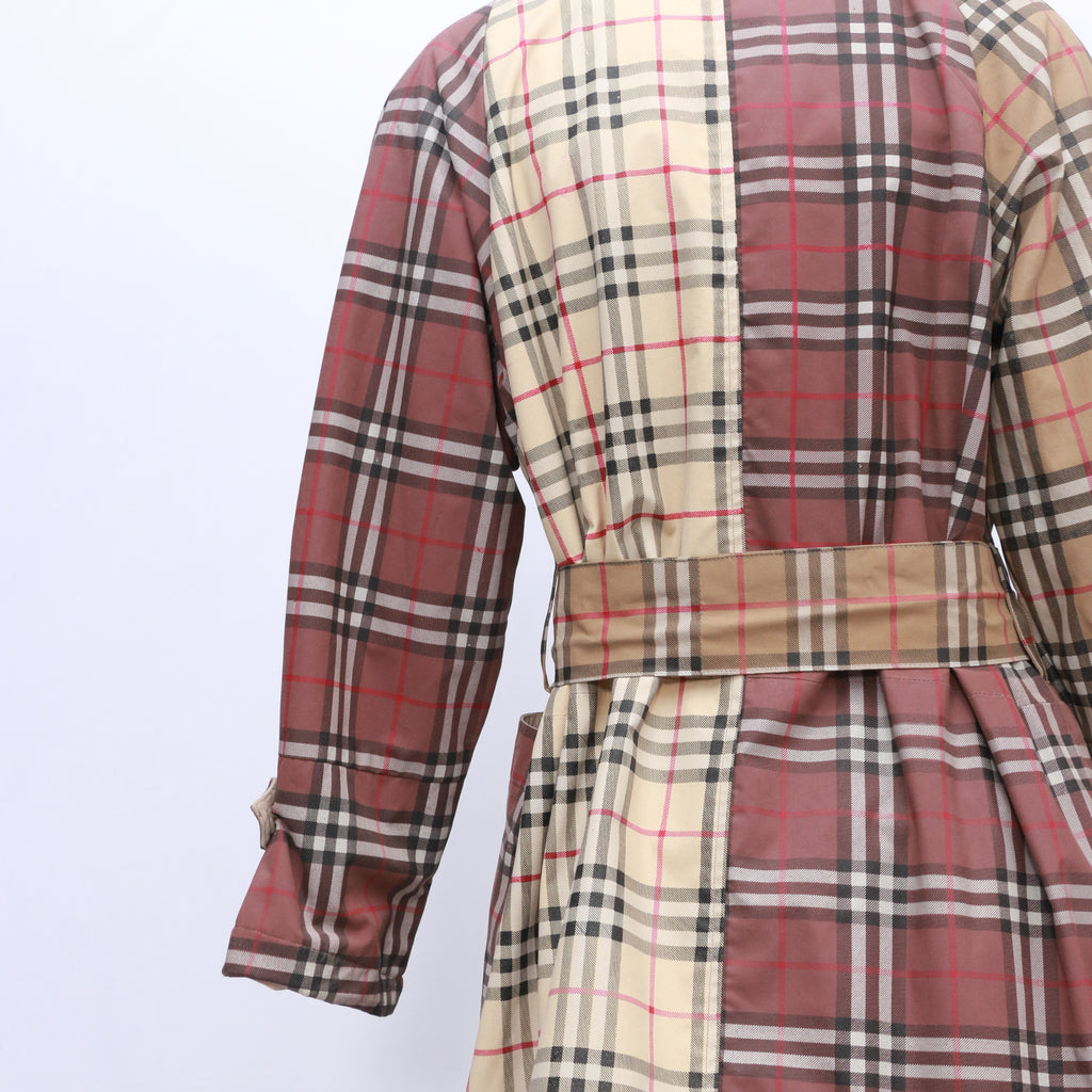 CR241 Reworked All over check Trench coat
