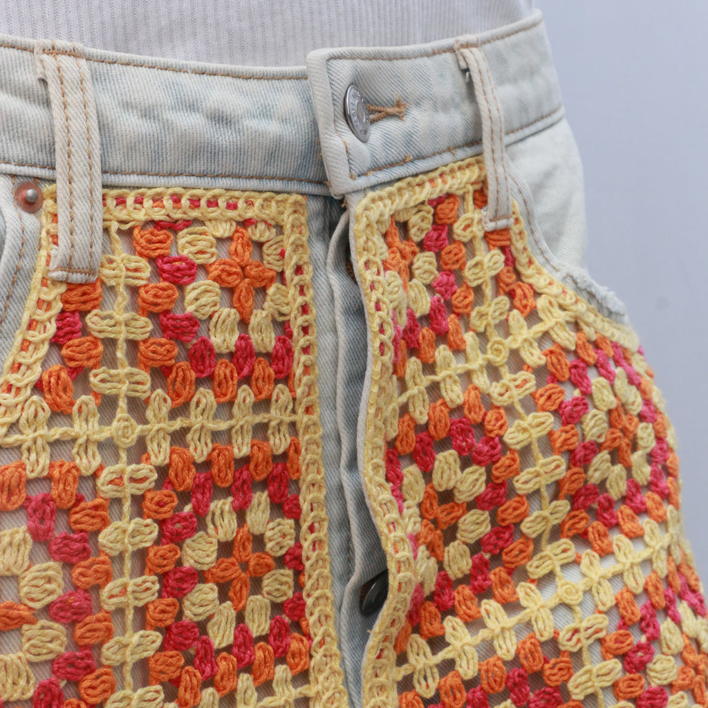 CR799 Ladies Reworked Sexy Short With Kaleidoscopic Insert
