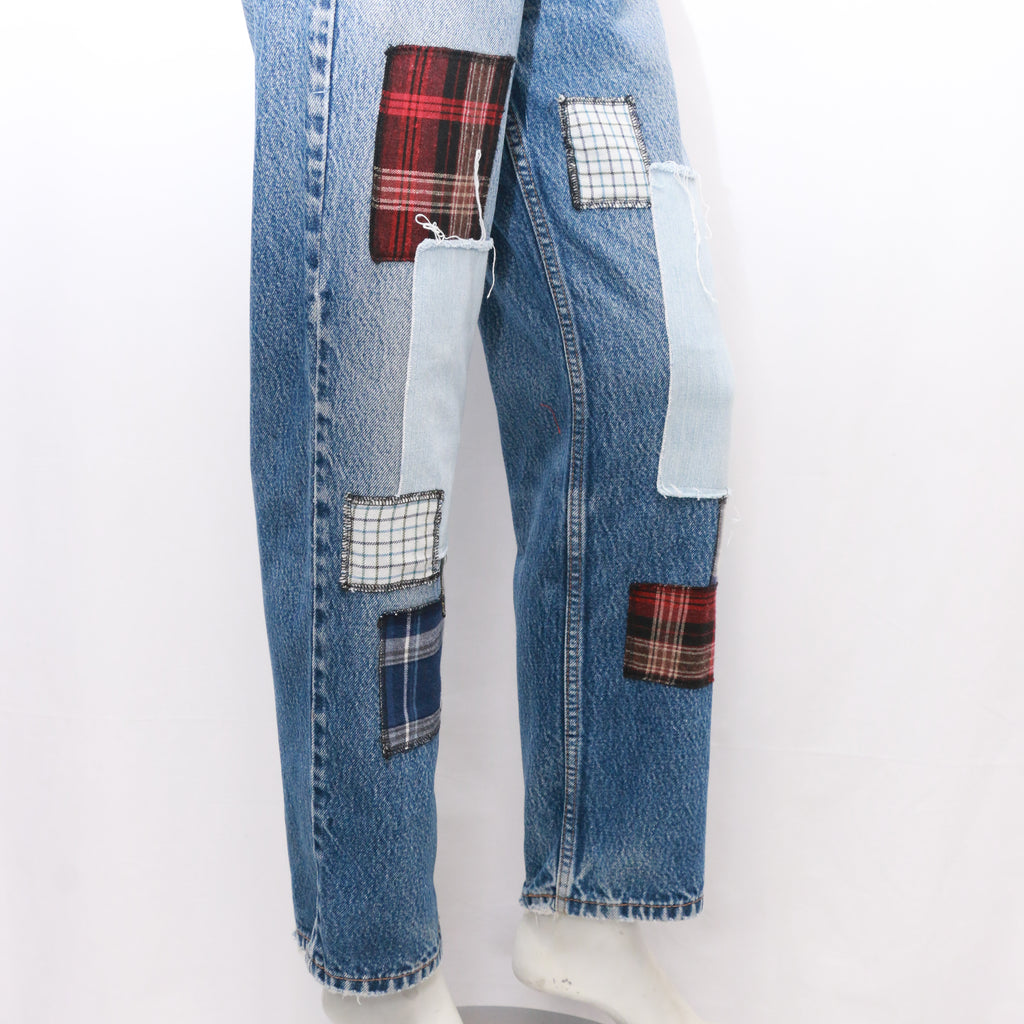CR065 Reworked Patchwork Denim Pants for Men