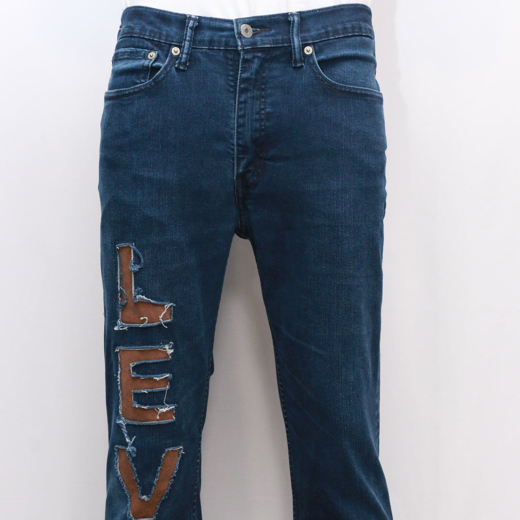 CR066 Reworked Patchwork Denim Pants For Ladies