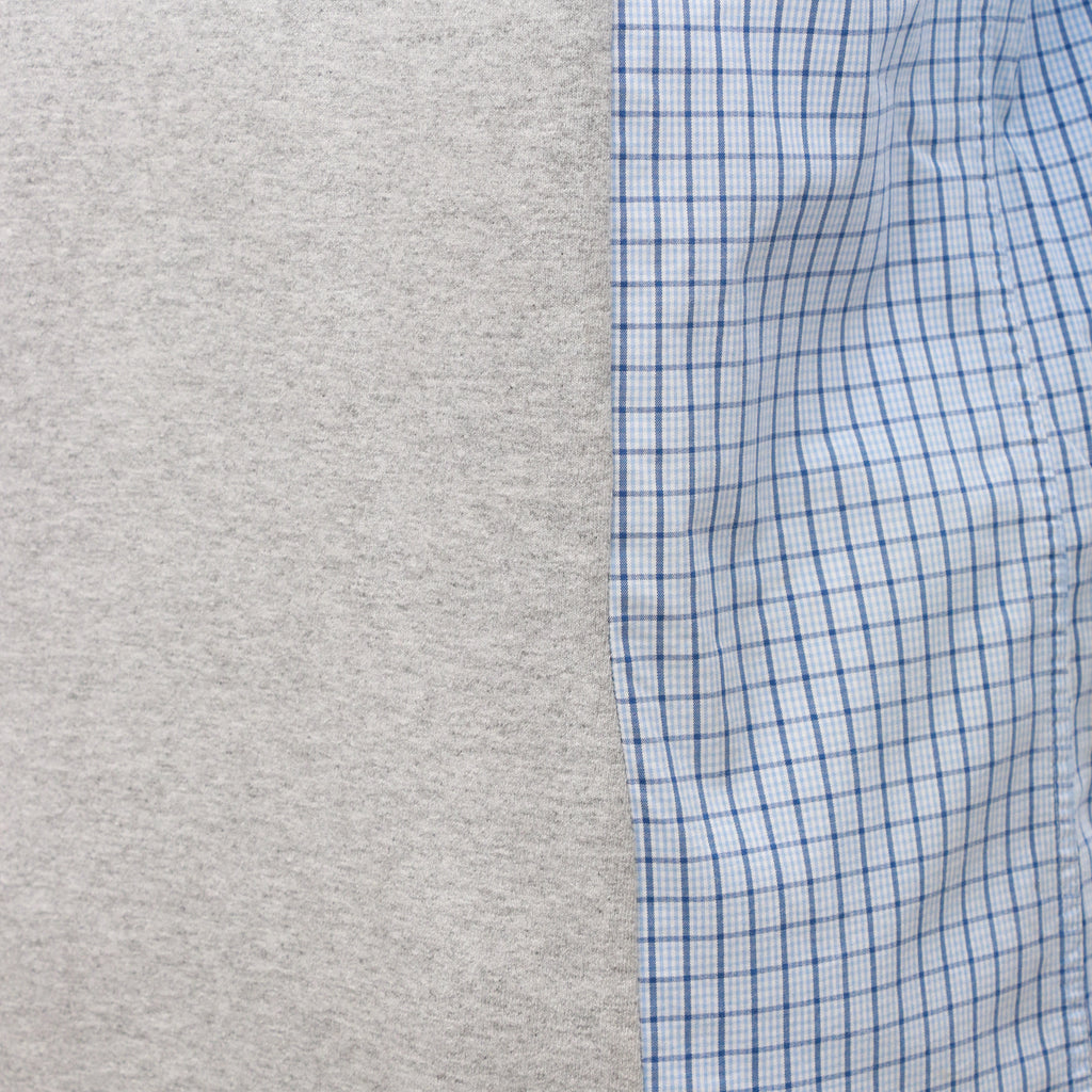 CR328 Men Reworked Carhartt Henley With Check Print