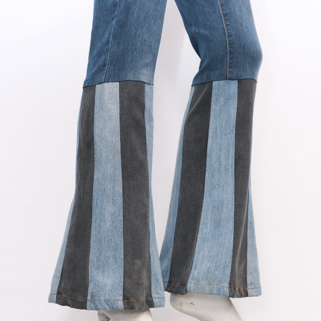 CR068 Ladies Reworked Levis Rainbow Flared