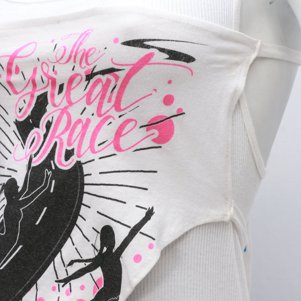CR1050 Reworked printed Tie Back Scarf Top