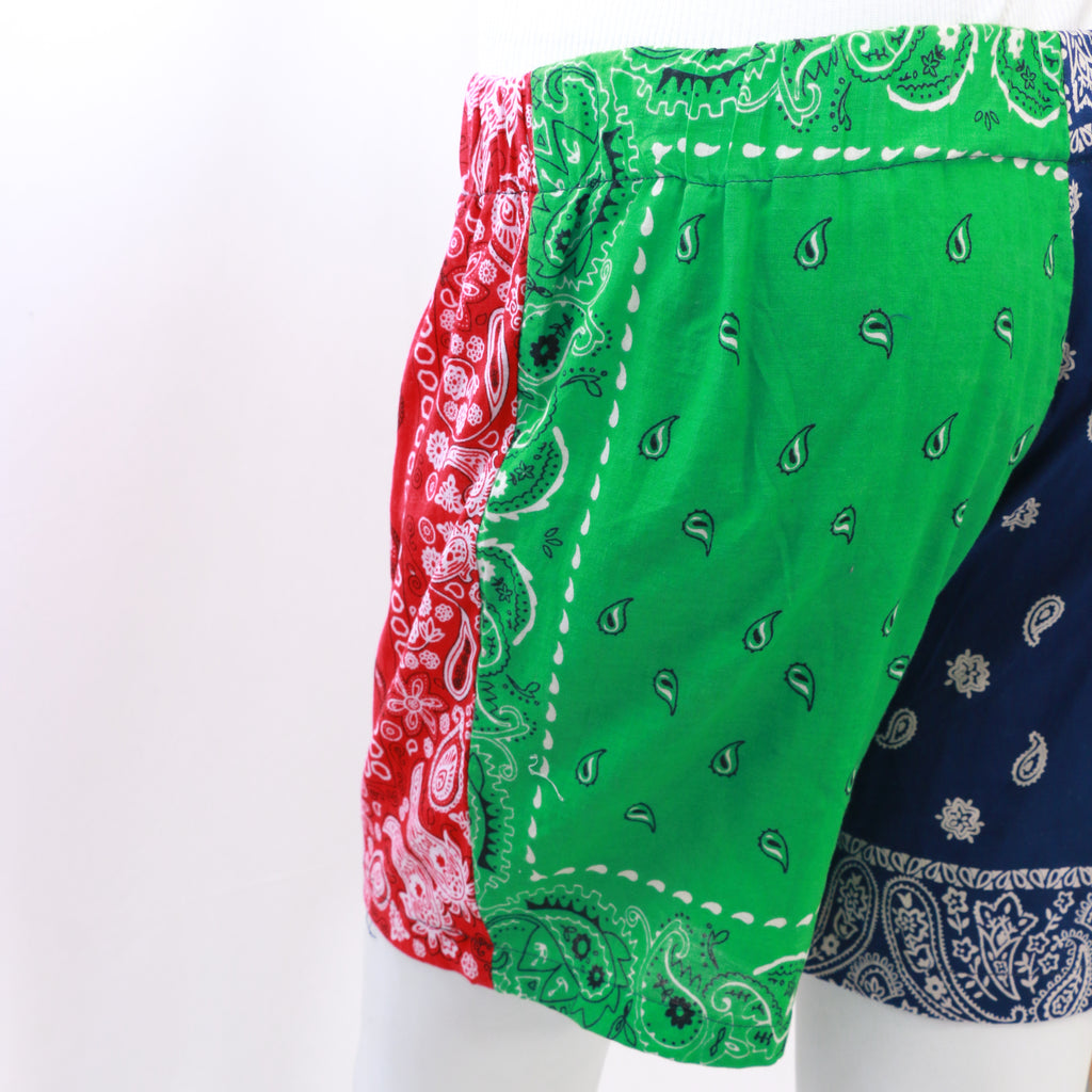 CR169 Women'S Reworked Trendy Bandana Design Shorts