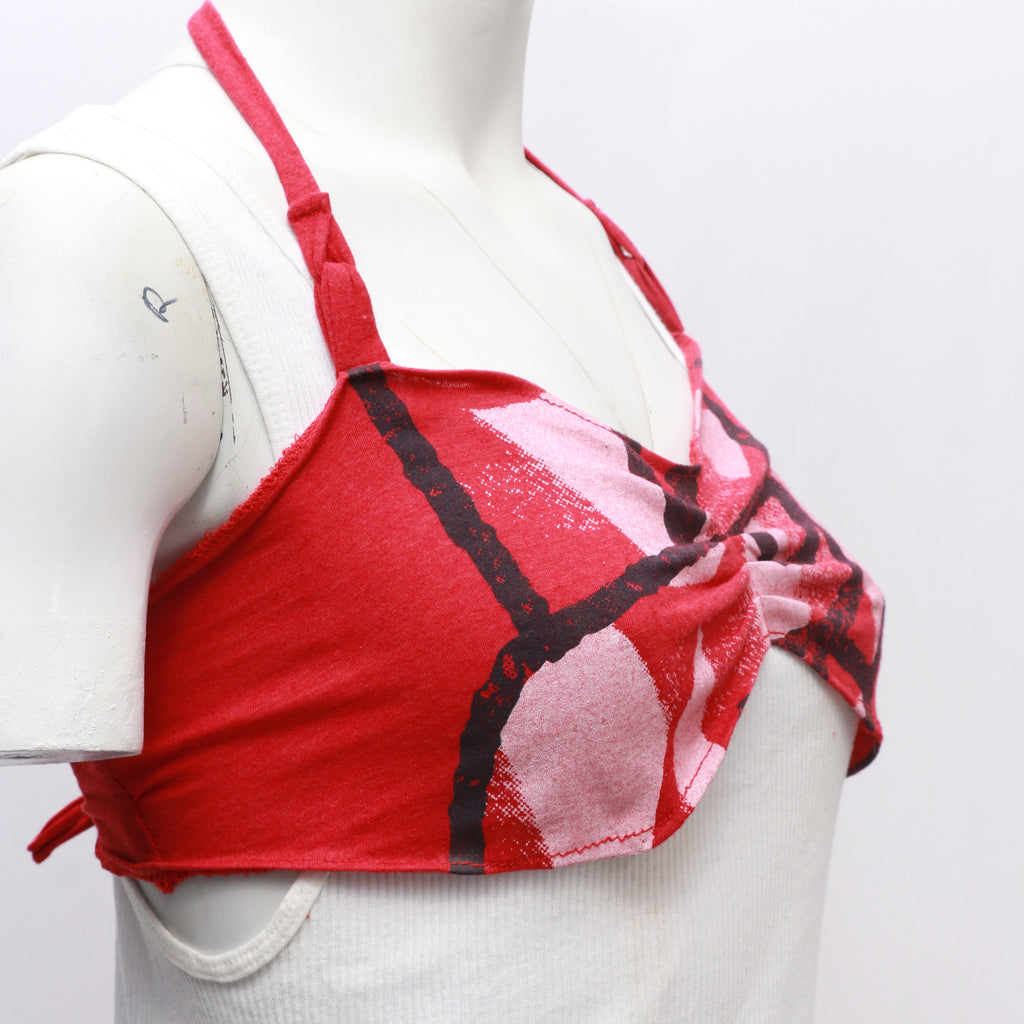 CR197 Reworked Halter Neck Blouse With Elasticated Skirt