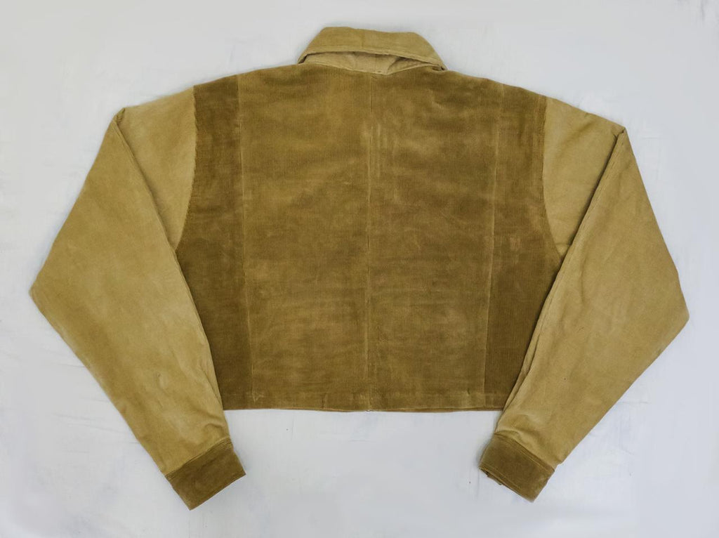 CR2266 UPCYCLED CARHARTT TWO-TONE CORDUROY CROP JACKET