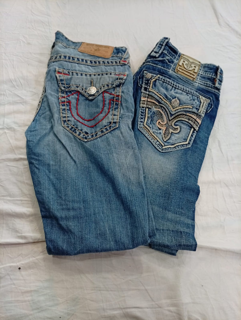 CR12522 Vintage True Religion and Rock Revival Men’s Jeans