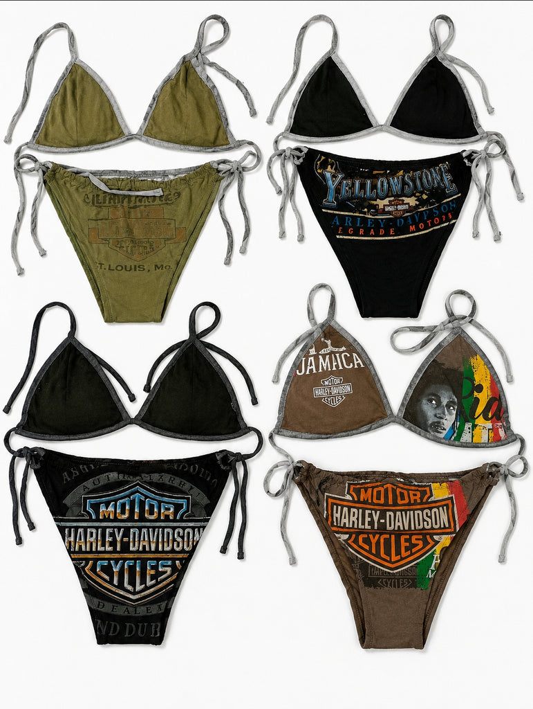 CR9528 Upcycled Harley Bikinis