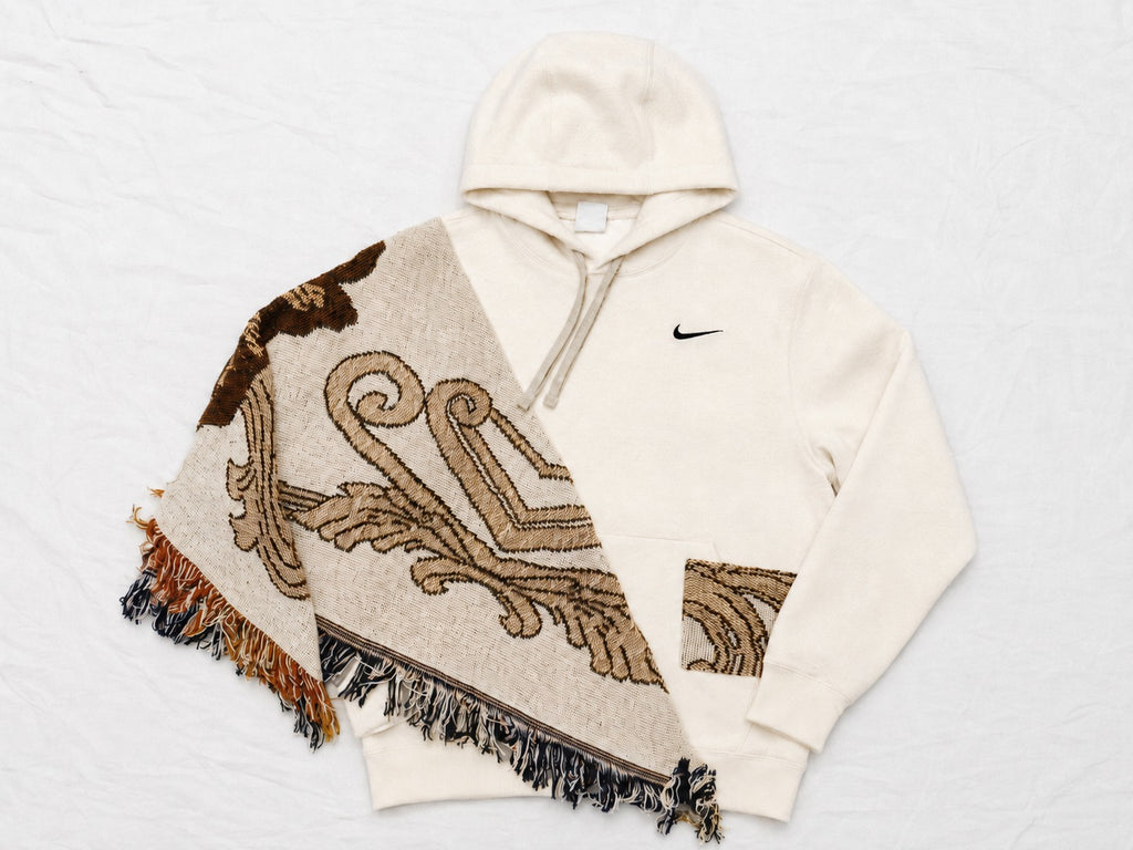 CR2213 UPCYCLED TAPESTRY PANEL HOODIE