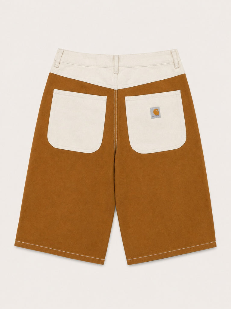 CR2214 UPCYCLED CARHARTT COLOR-BLOCK UTILITY JORTS