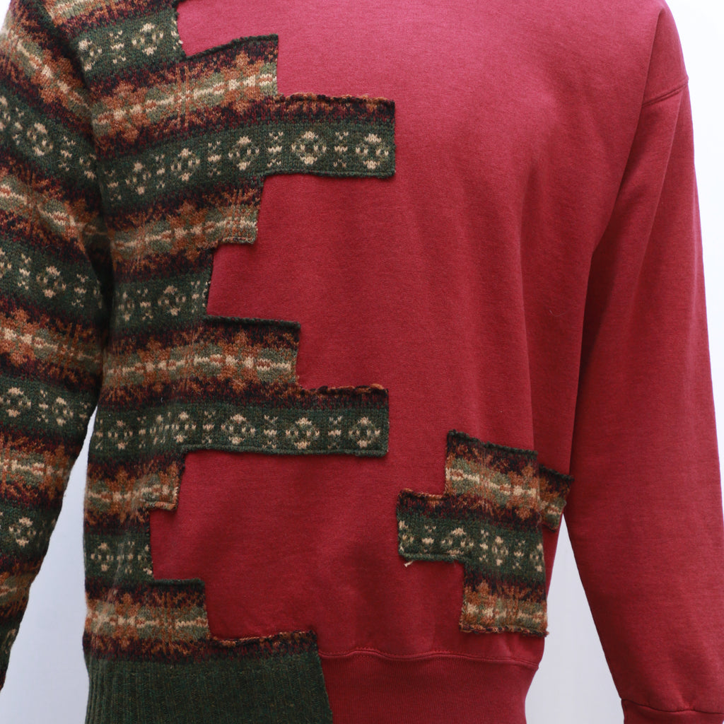 CR017 Branded Men Reworked Sweatshirt With Colorful Insert