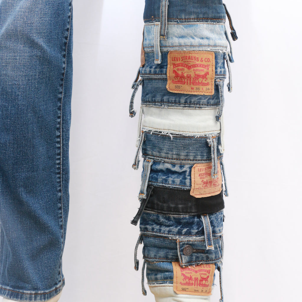 CR21 Women's Reworked Denim Belted Pant