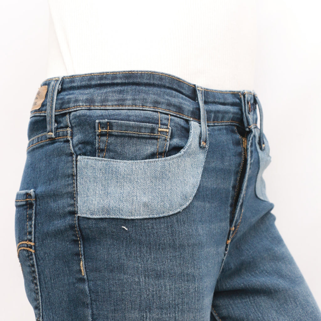 CR068 Ladies Reworked Levis Rainbow Flared