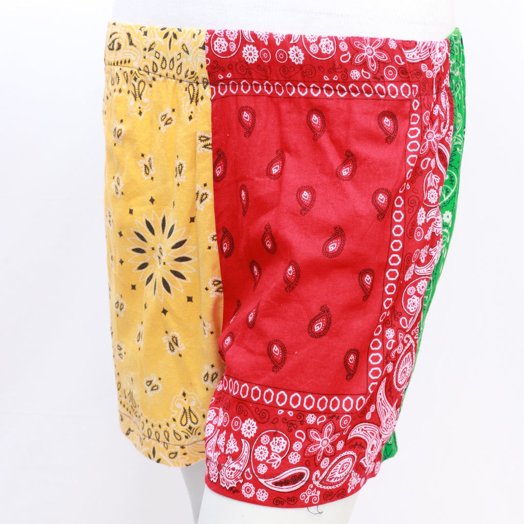 CR169 Women'S Reworked Trendy Bandana Design Shorts