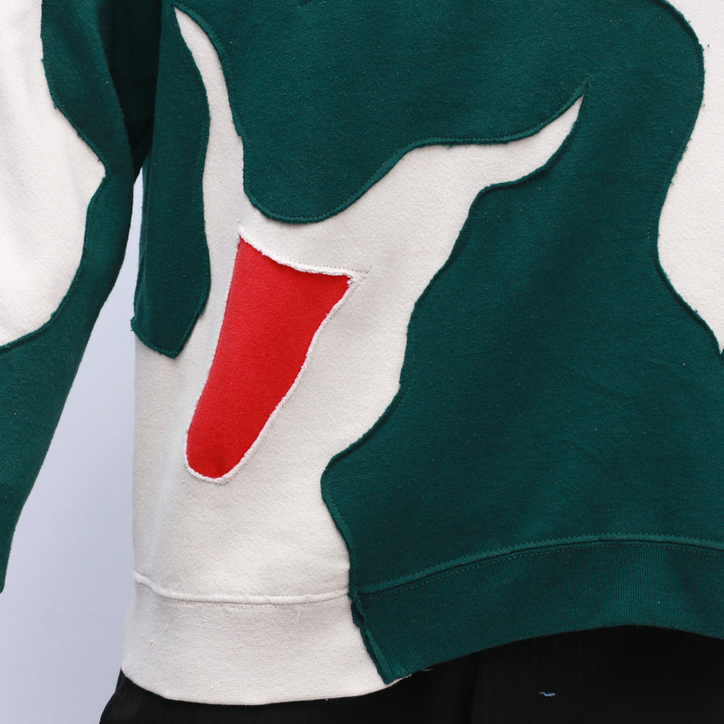 CR166 Reworked Multi Color Patched Branded Sweatshirts