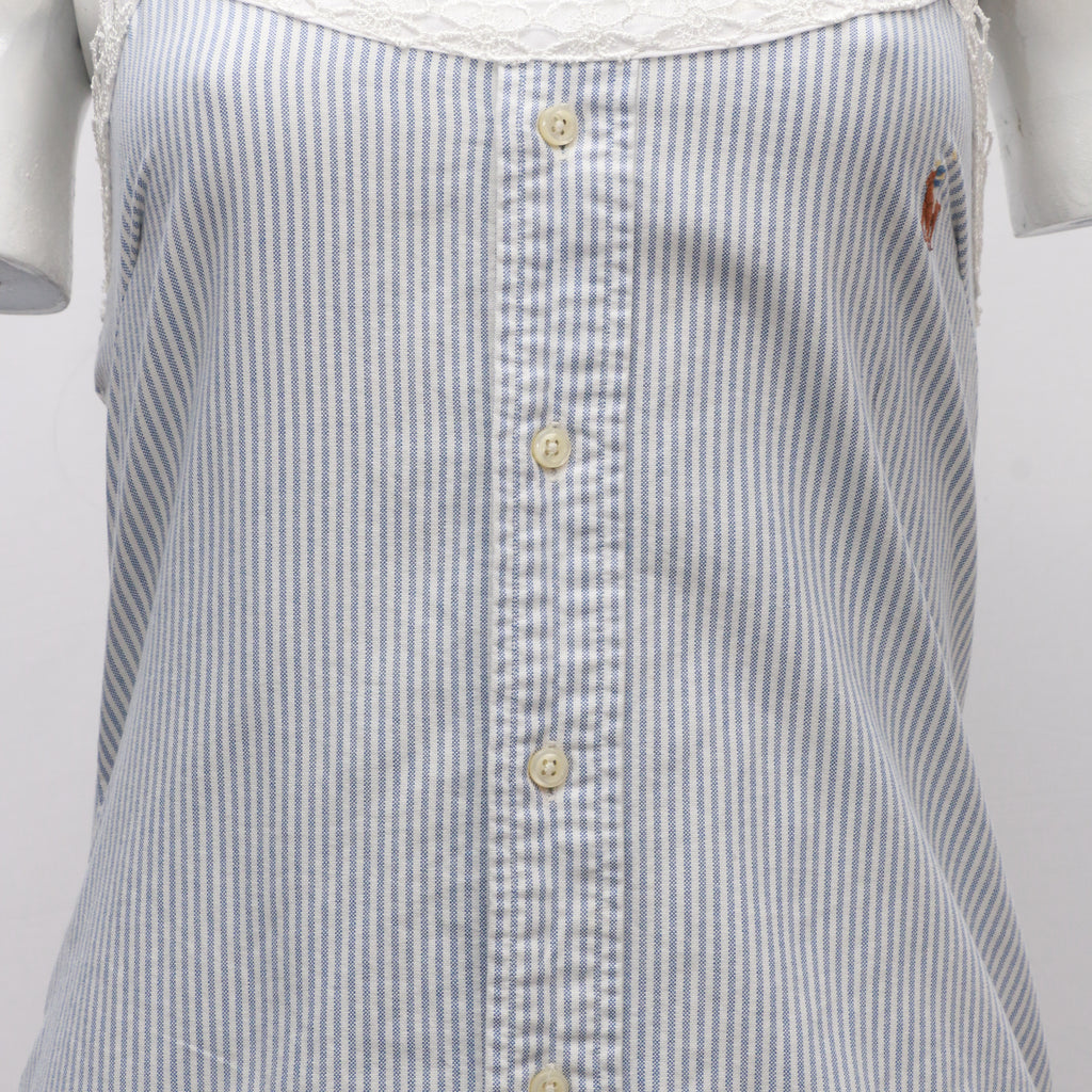CR1017 Reworked Ladies Sleeveless Button up Shirt