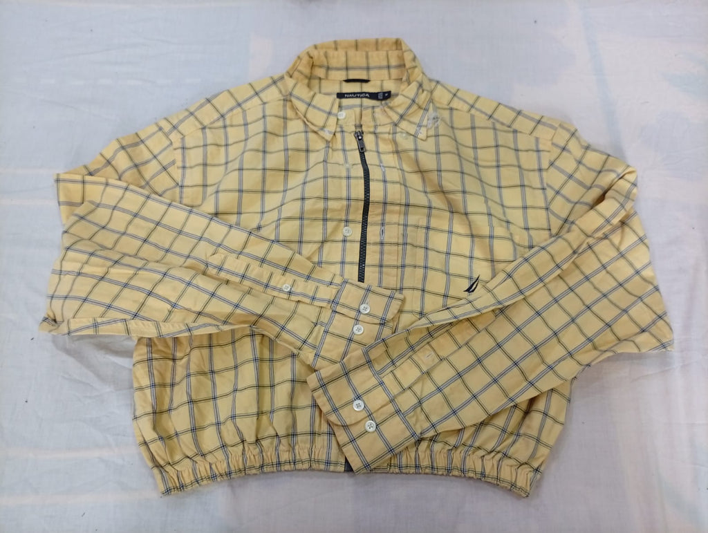 CR13144 Upcycled Mix Branded Crops Shirts