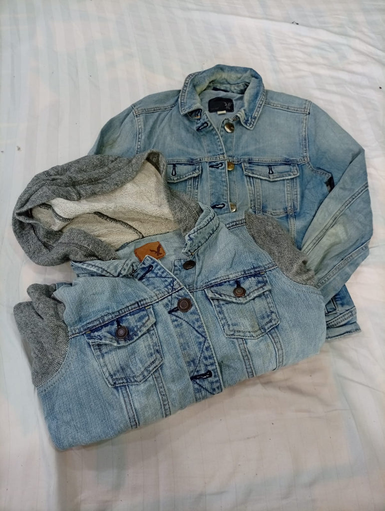 CR12203 Vintage American Eagle Denim Jackets and Hoodies
