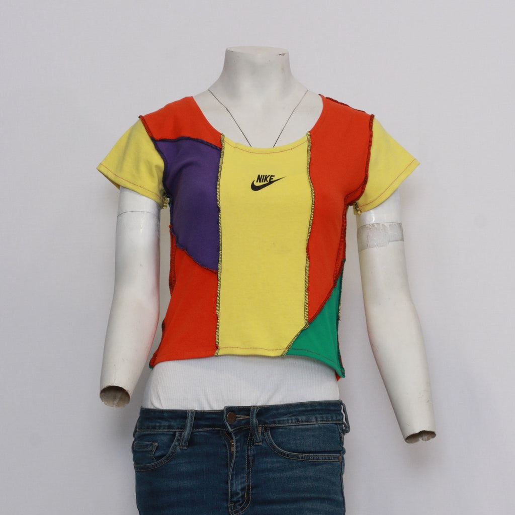 CR207 Reworked Ladies Branded Cut and Sew Colorful T Shirt