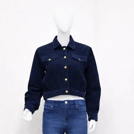 CR1223 Upcycled Cropped Cordoury Jacket
