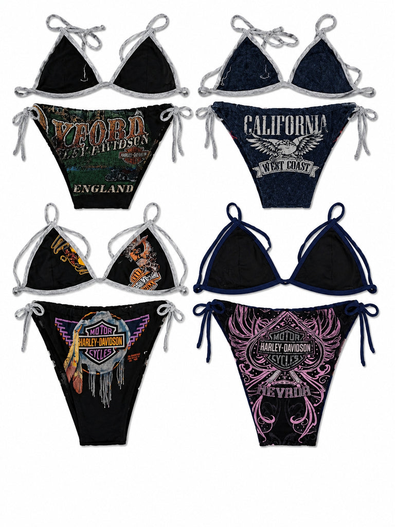 CR9535 Upcycled Harley Bikinis