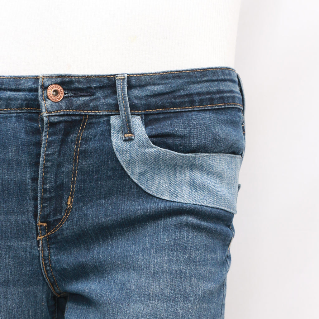 CR068 Ladies Reworked Levis Rainbow Flared