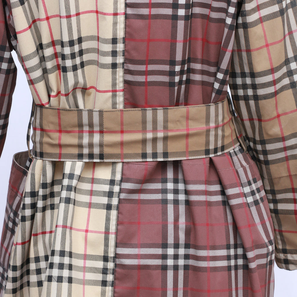 CR241 Reworked All over check Trench coat