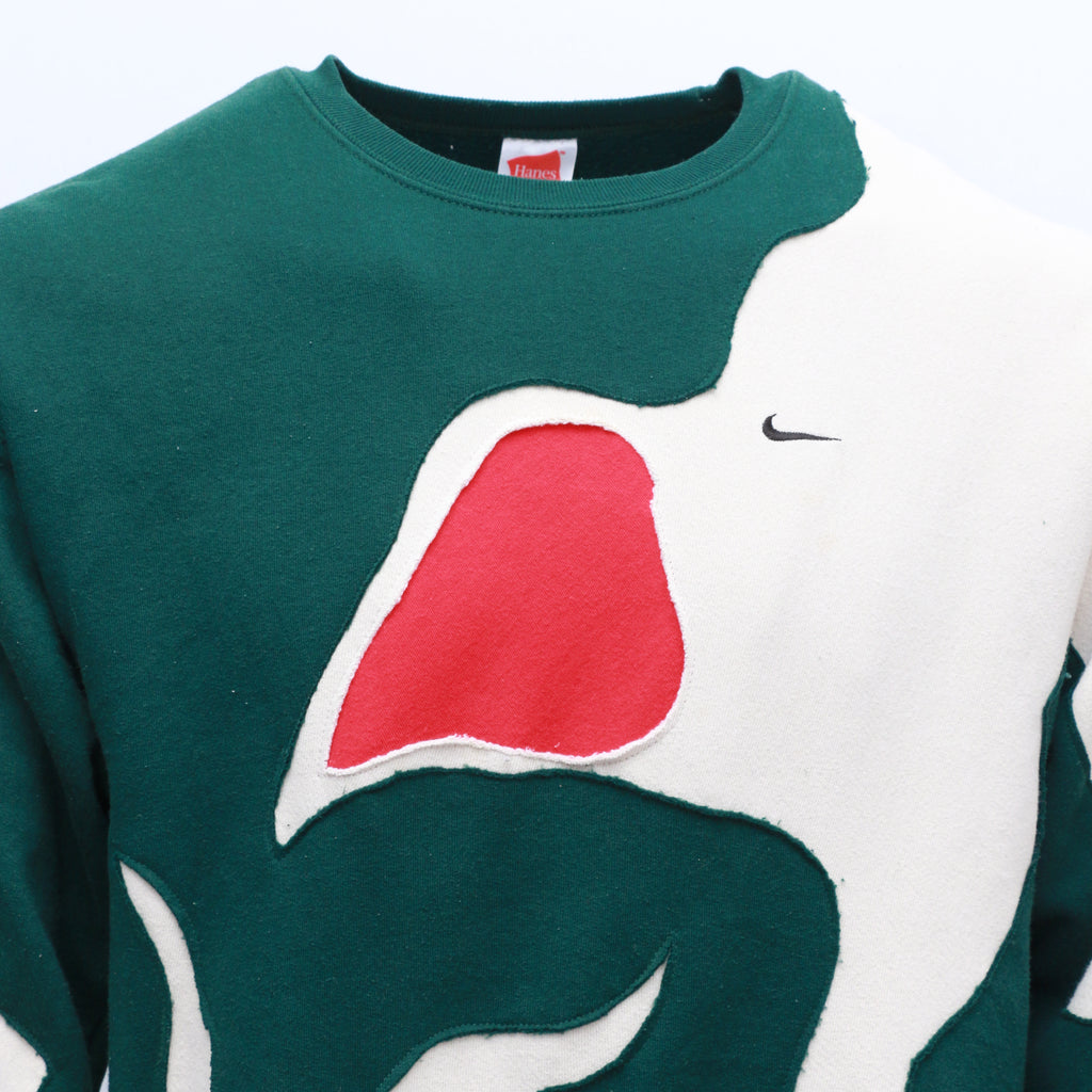 CR166 Reworked Multi Color Patched Branded Sweatshirts