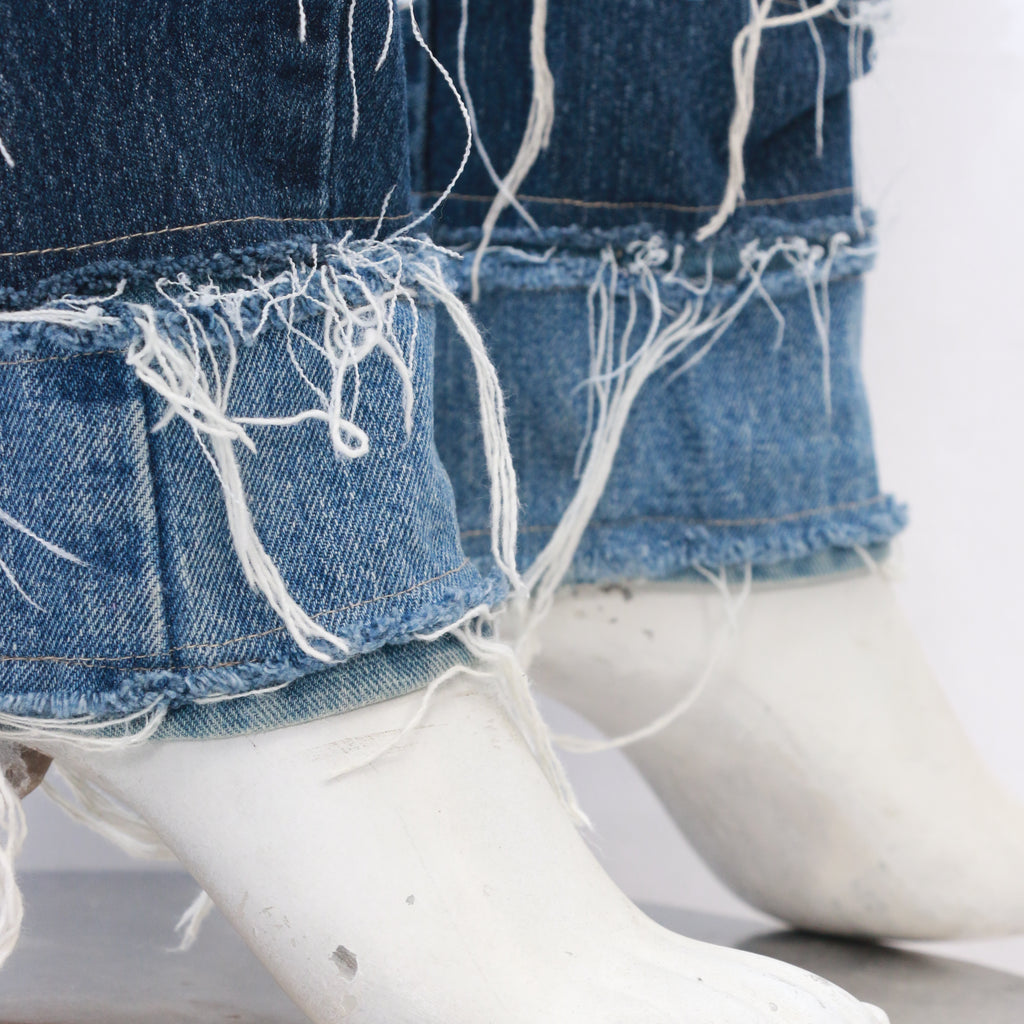 CR667 Reworked Patchwork Raweffect Denim Trouser