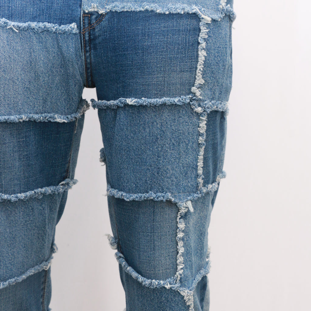 CR153 Reworked Levis Patchwork Jeans for Women