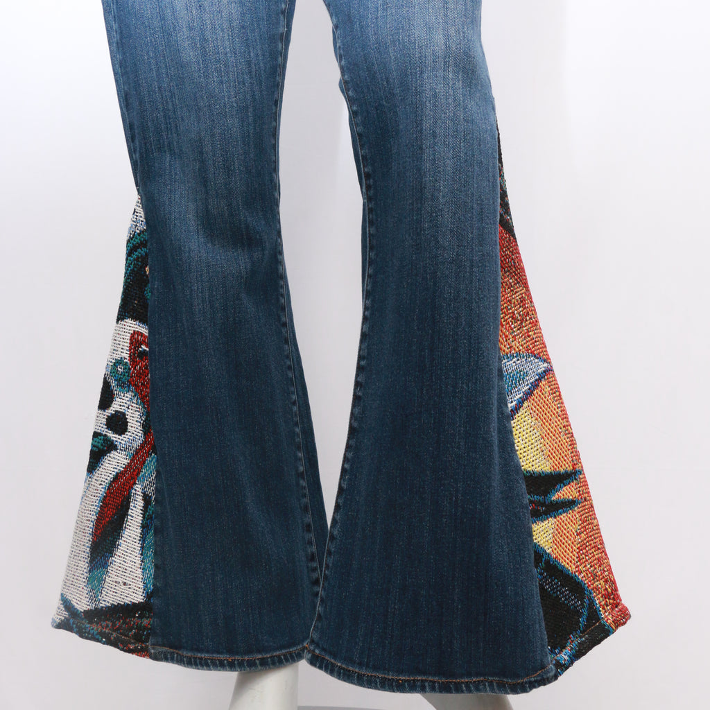 CR1246 Beautiful Denim Bell Bottom Jeans Rework