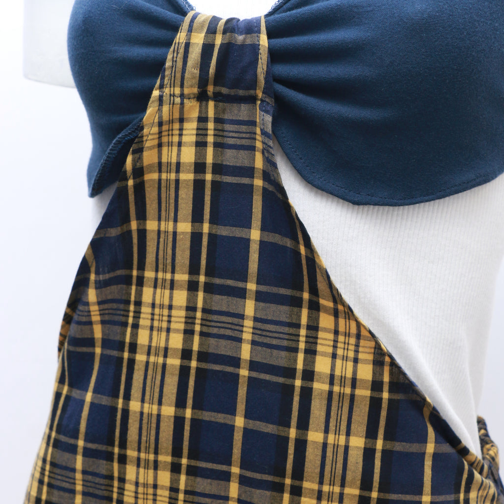 CR6 Reworked Set Of Blouse And Checker Skirt