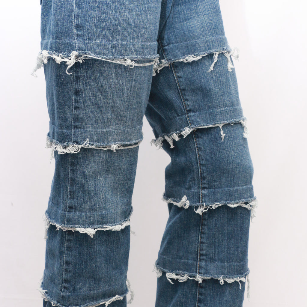 CR067 Reworked Levis Rawedges Denim Pants for Ladies