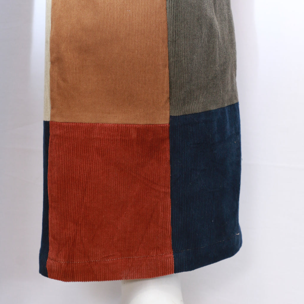 CR413 Reworked Unisex Patch Work Loose Fitted Y2K Style Corduroy Pant
