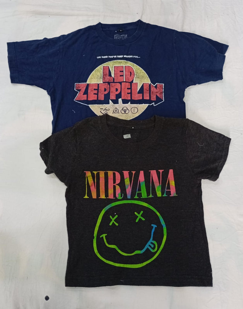 CR12814 Upcycled Music Crop Tees