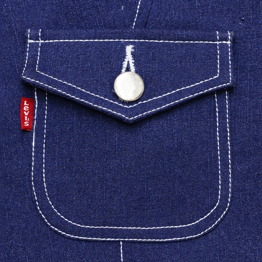 CR17 Women’s Denim Crop Vest – Button Front Sleeveless Waistcoat (Light & Dark Wash)