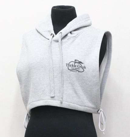CR1122 Upcycled Hooded Crop Top