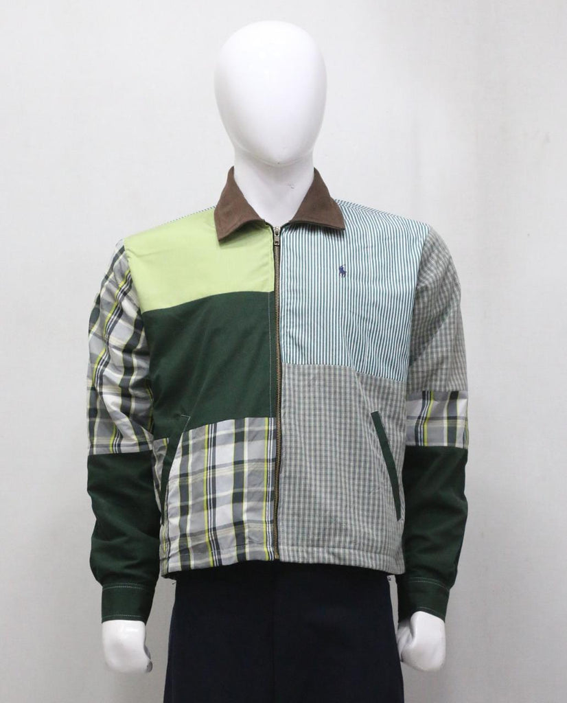 Rework Patchwork Zipper Jacket