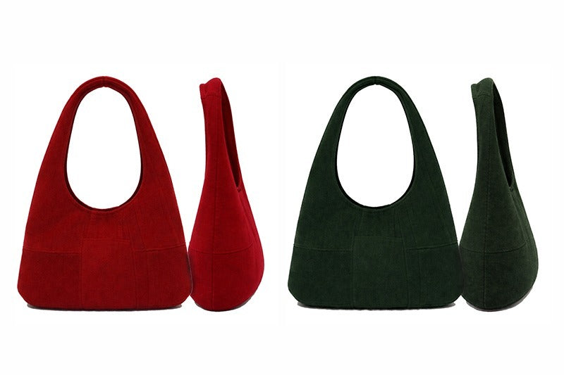 CR1522 Upcycled Leather Suede Shoulder Bag
