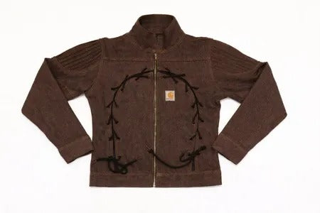 CR1082 Upcycled Carhartt Denim Lace-Up Jacket