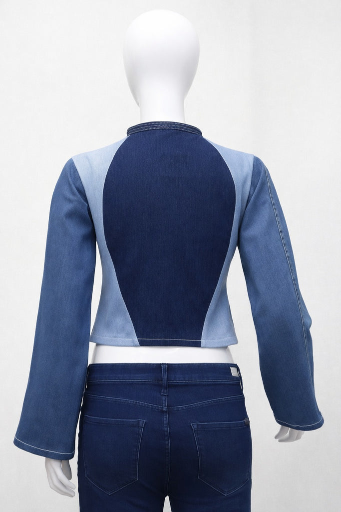 CR18 Upcycled Cropped Panel Jacket