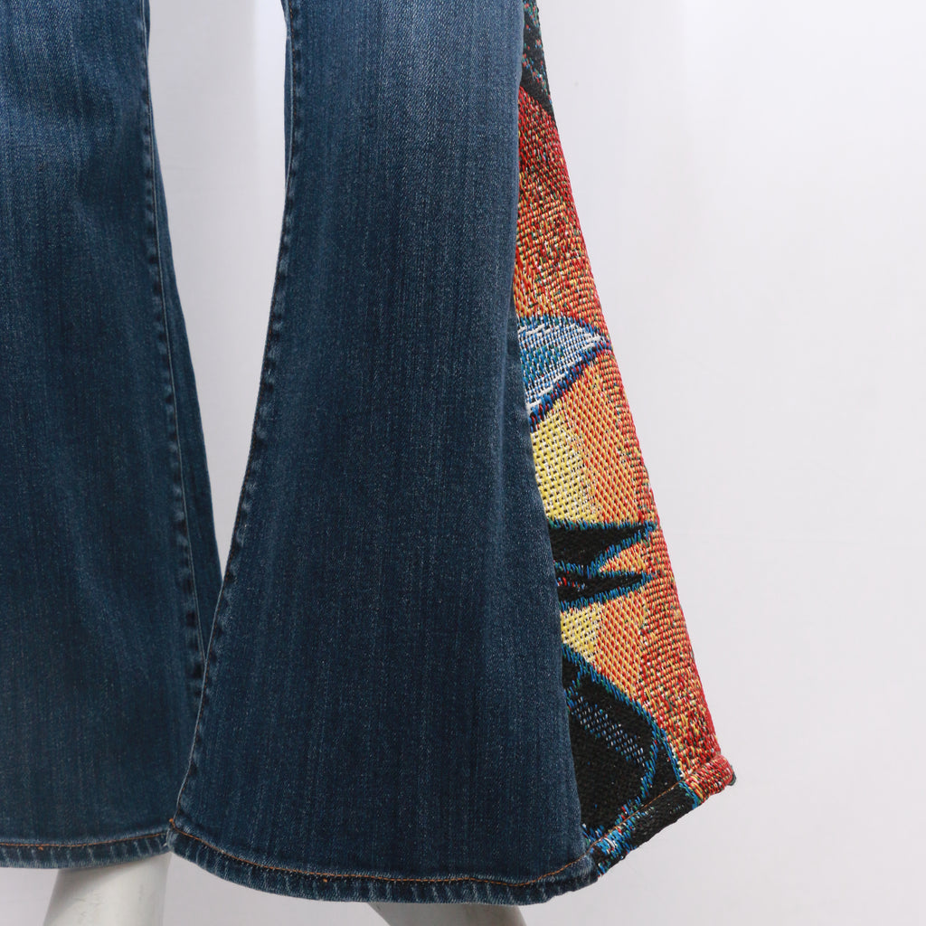 CR1246 Beautiful Denim Bell Bottom Jeans Rework