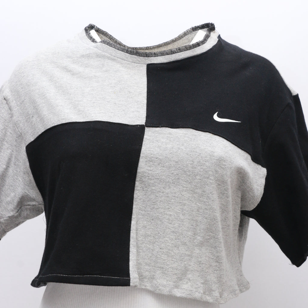 CR004 Reworked Branded Crop Top & Shorts Set