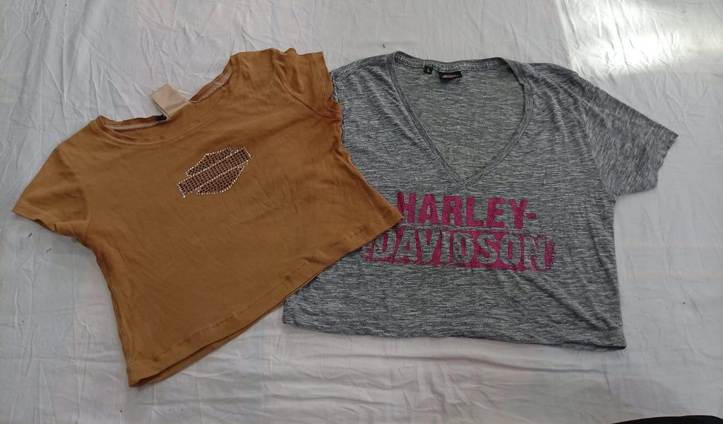 CR12578 Upcycled Harley Cropped Tees