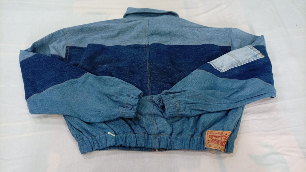 CR13180 Upcycled Levi's Crop Denim Jackets