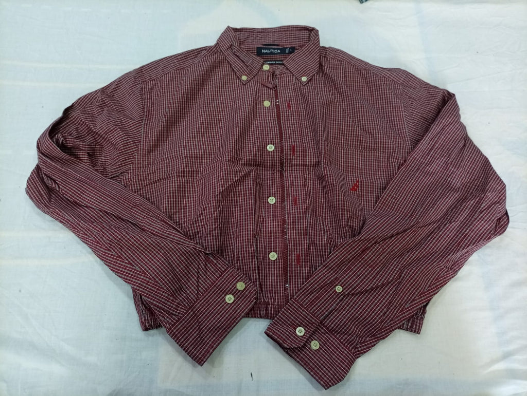 CR13145 Upcycled Mix Branded Crop Shirts