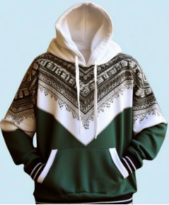 REWORKED MEN HOOD WITH SWEATER INSERT