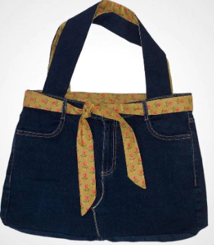 REWORKED LADIES DENIM TOTE BAGS